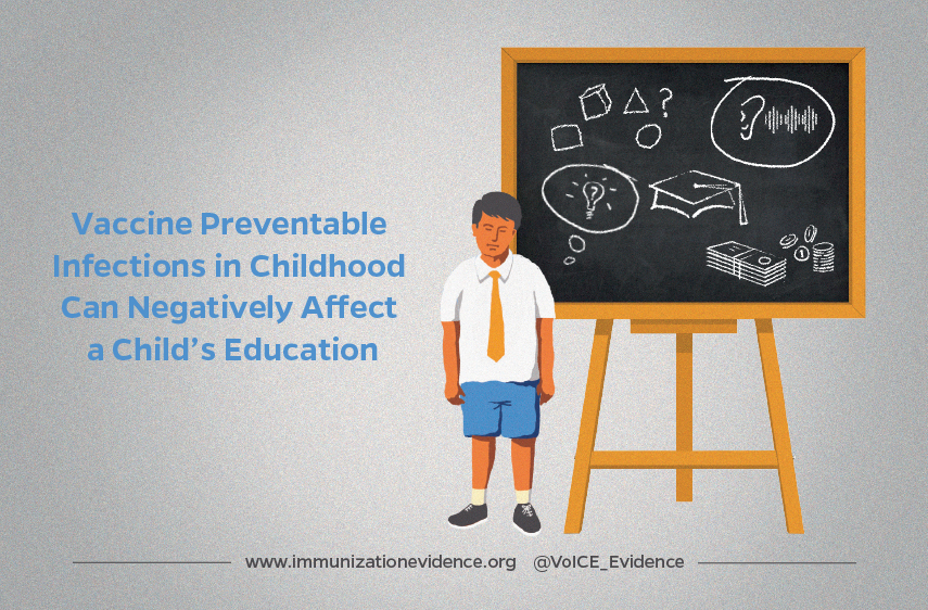 Vaccine preventable infections in childhood can negatively affect a child's education 